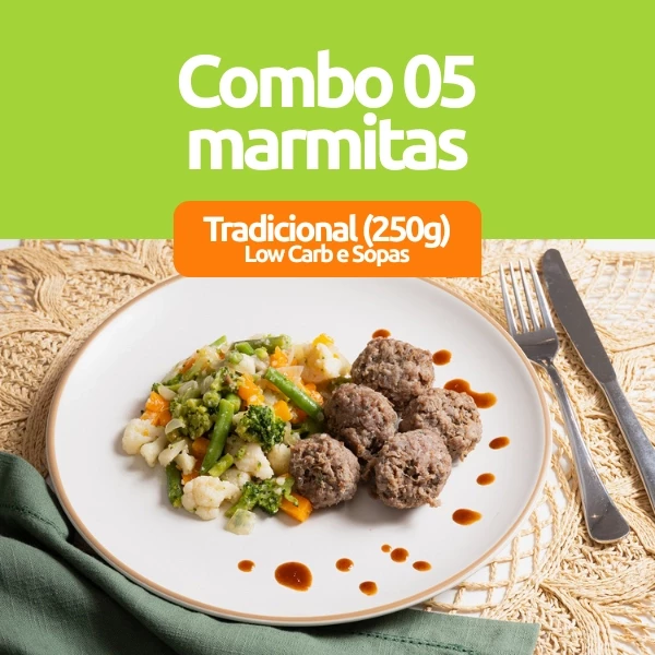 Combo 5 Marmitas de 250g
