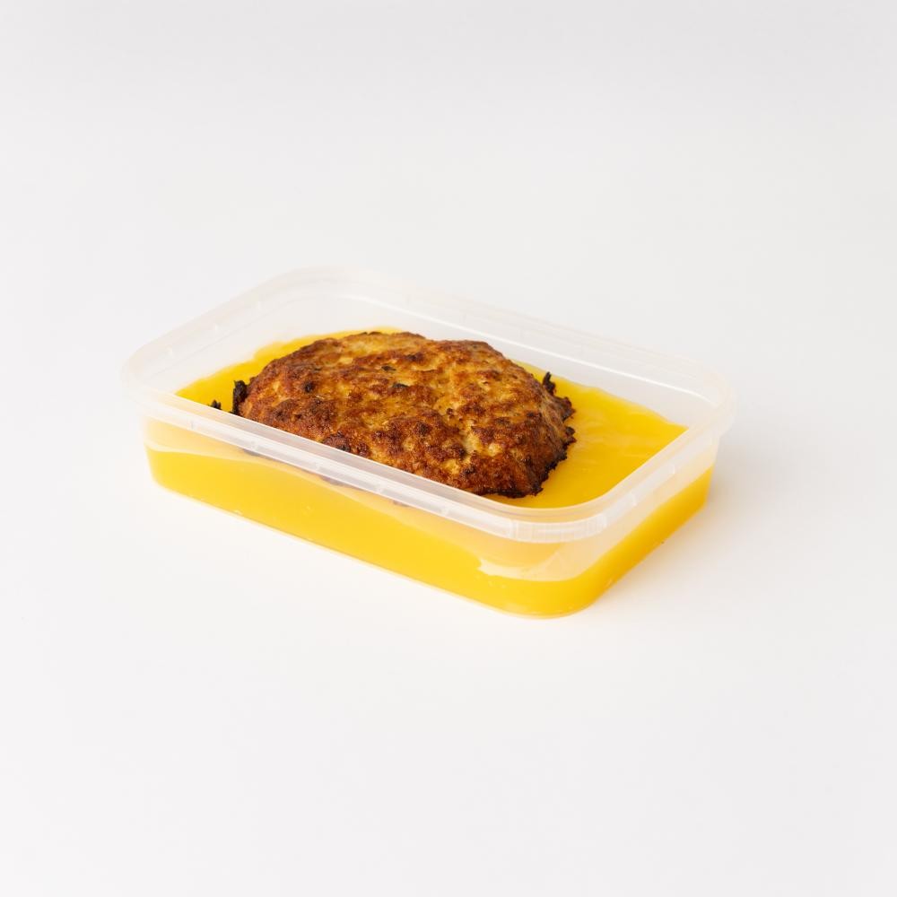 Marmita batata salsa com hamburguer de frango 250g
