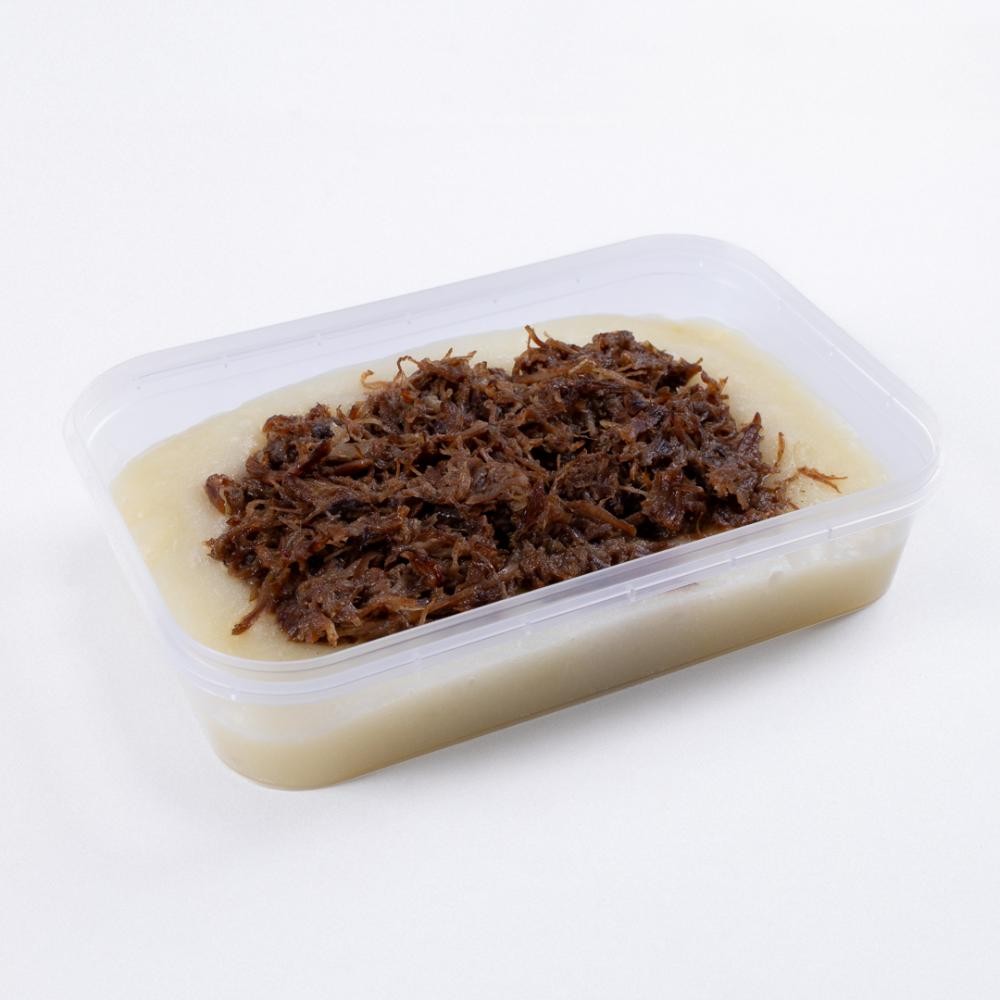 Marmita purê de aipim com carne desfiada 350g