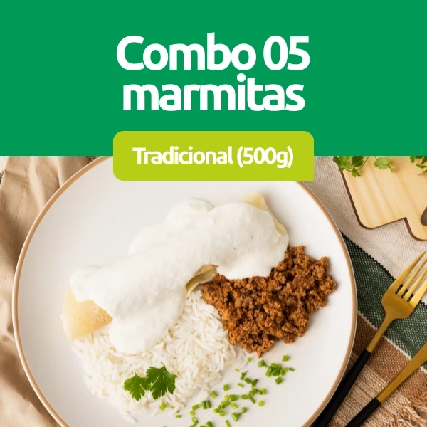 Combo 5 Marmitas de 500g