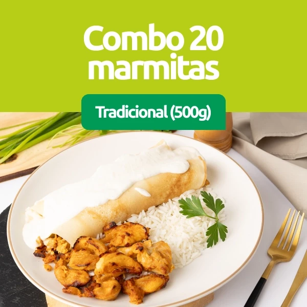 Combo 20 Marmitas de 500g