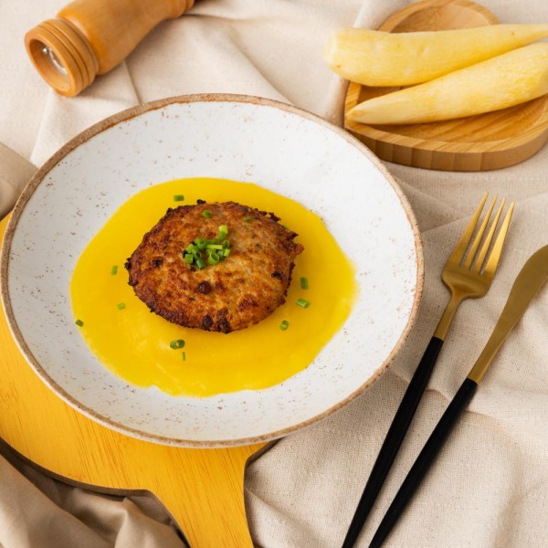 Marmita batata salsa com hamburguer de frango 500g